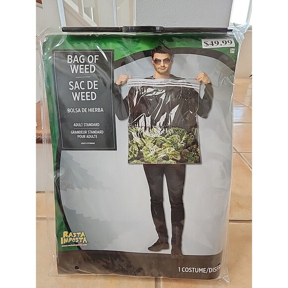 Other - Bag Of Weed Costume, Adult Standard